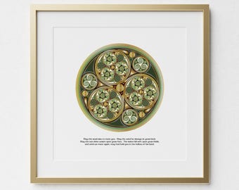 Irish Blessing Framed Print, Celtic Prayer (Multiple Sizes & Colors)