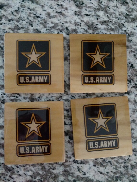 Military Coaster made from wood