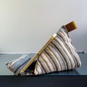 Tablet Pillow | Neutral, White, Cream | Lap Pillow | Tech Device Holder | Kindle Cushion | Reading Accessories | Book Stand |Handmade