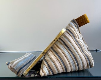 Tablet Pillow | Neutral, White, Cream | Lap Pillow | Tech Device Holder | Kindle Cushion | Reading Accessories | Book Stand |Handmade