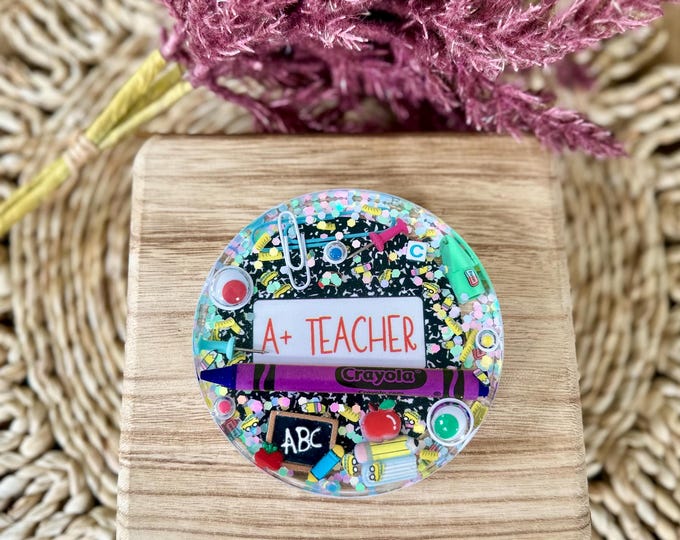 Handmade Epoxy Resin Teacher Coasters: Crayon School Supplies - Etsy