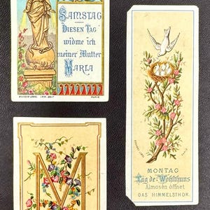 Antique Catholic Christian Prayer Cards | Prayer Cards with Lovely Images | European Holy Cards | Collectible Religious Catholic Ephemera