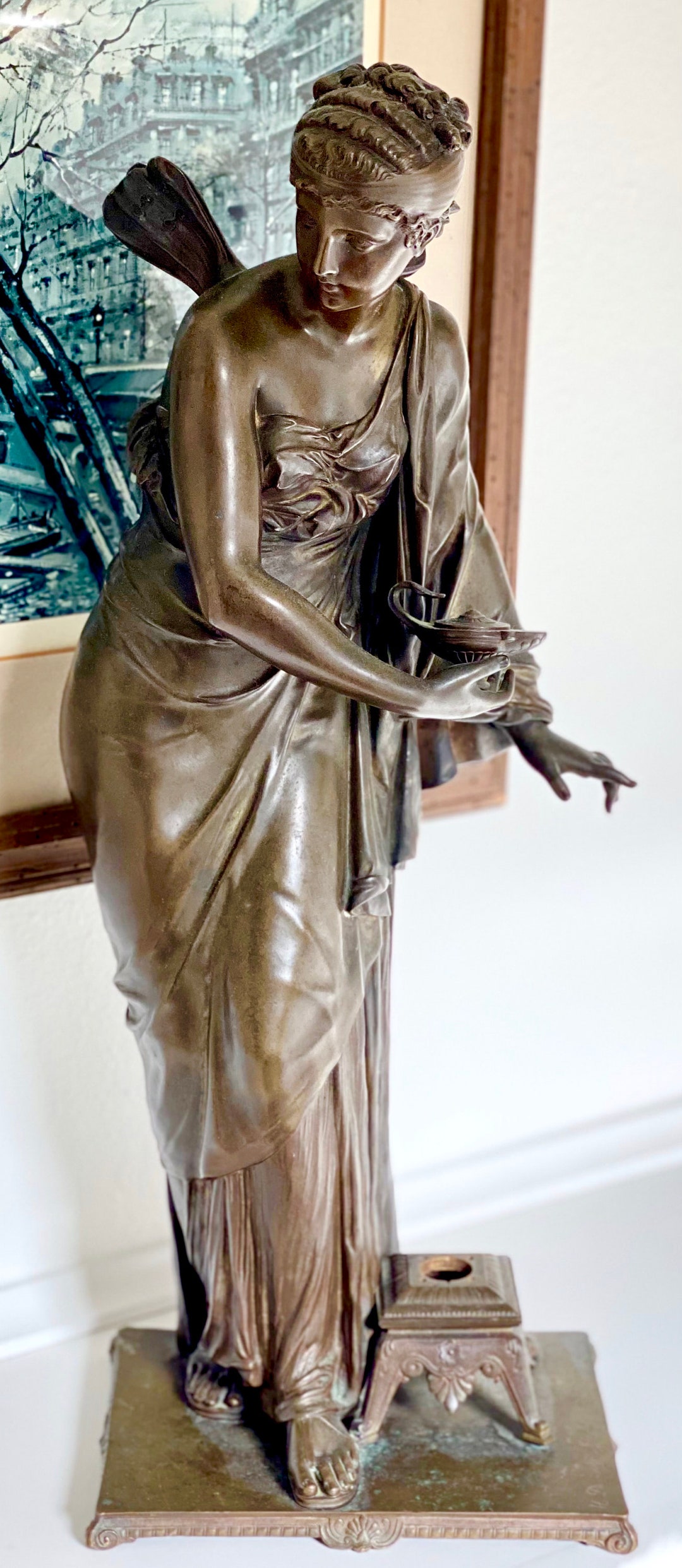 Gorgeous Antique Bronze Statue | the Goddess Psyche | Etienne