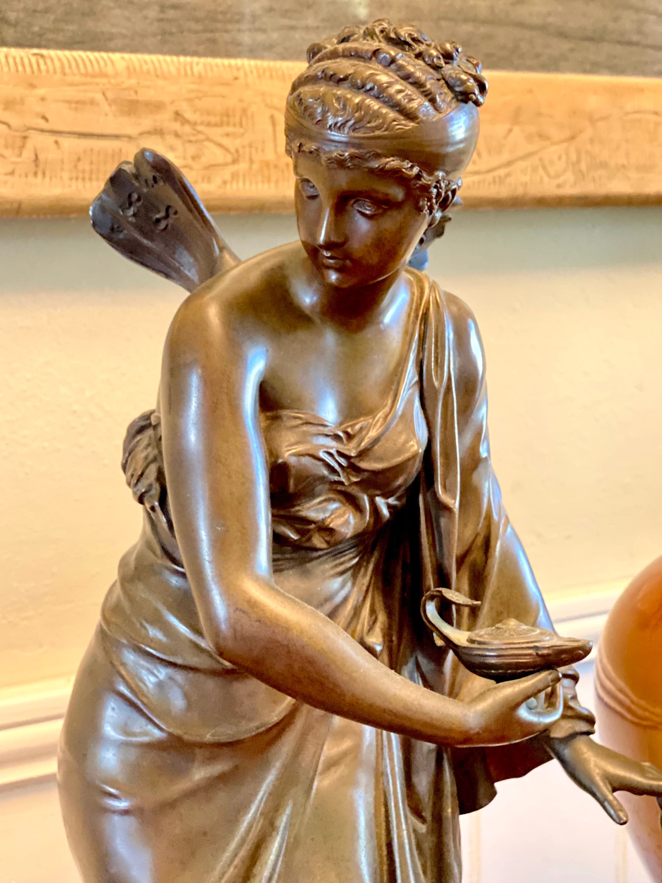 Gorgeous Antique Bronze Statue | the Goddess Psyche | Etienne