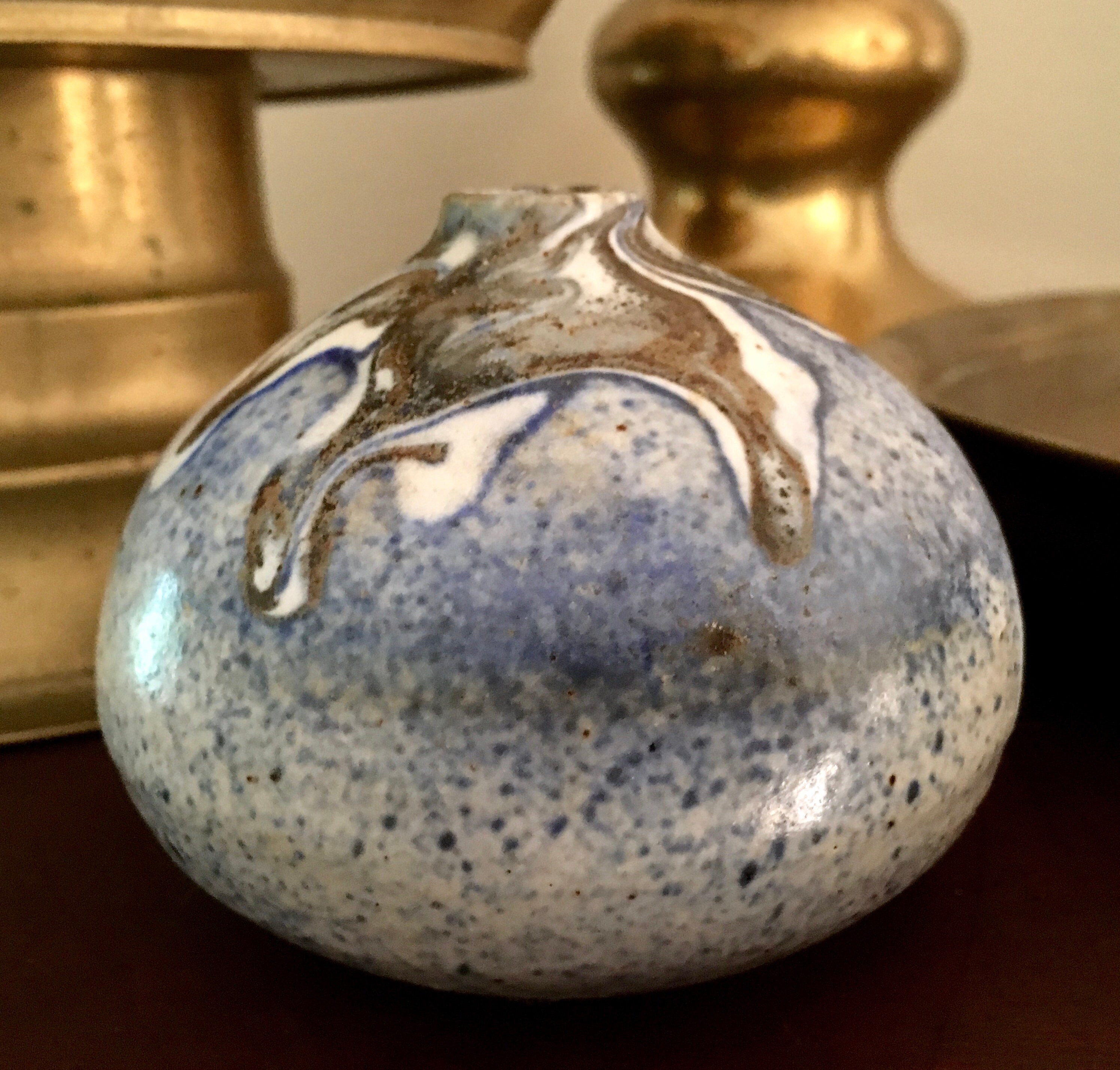 Vintage Art Pottery Bud Vase BulbShaped Vase Pottery Weed Etsy