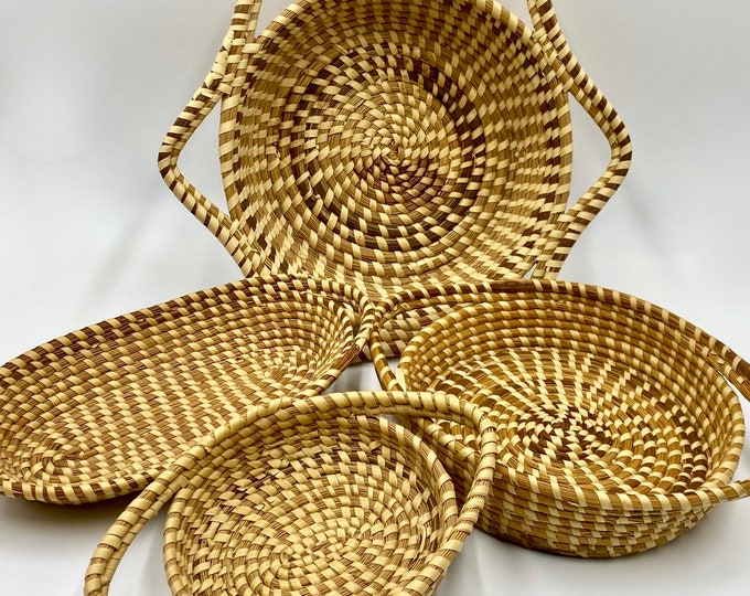 Vintage Gullah Basket Woven Sweetgrass Basket Charleston South Carolina