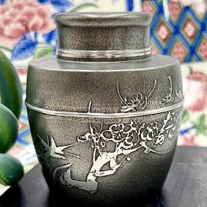 Tea Caddy Japanese Pewter Tin - Etsy
