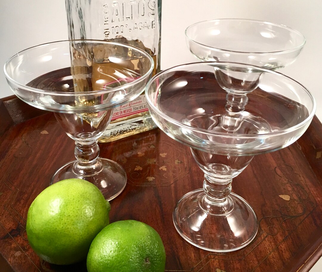 Vintage Coupe Cocktail Glasses Margarita Glasses Clear Etsy