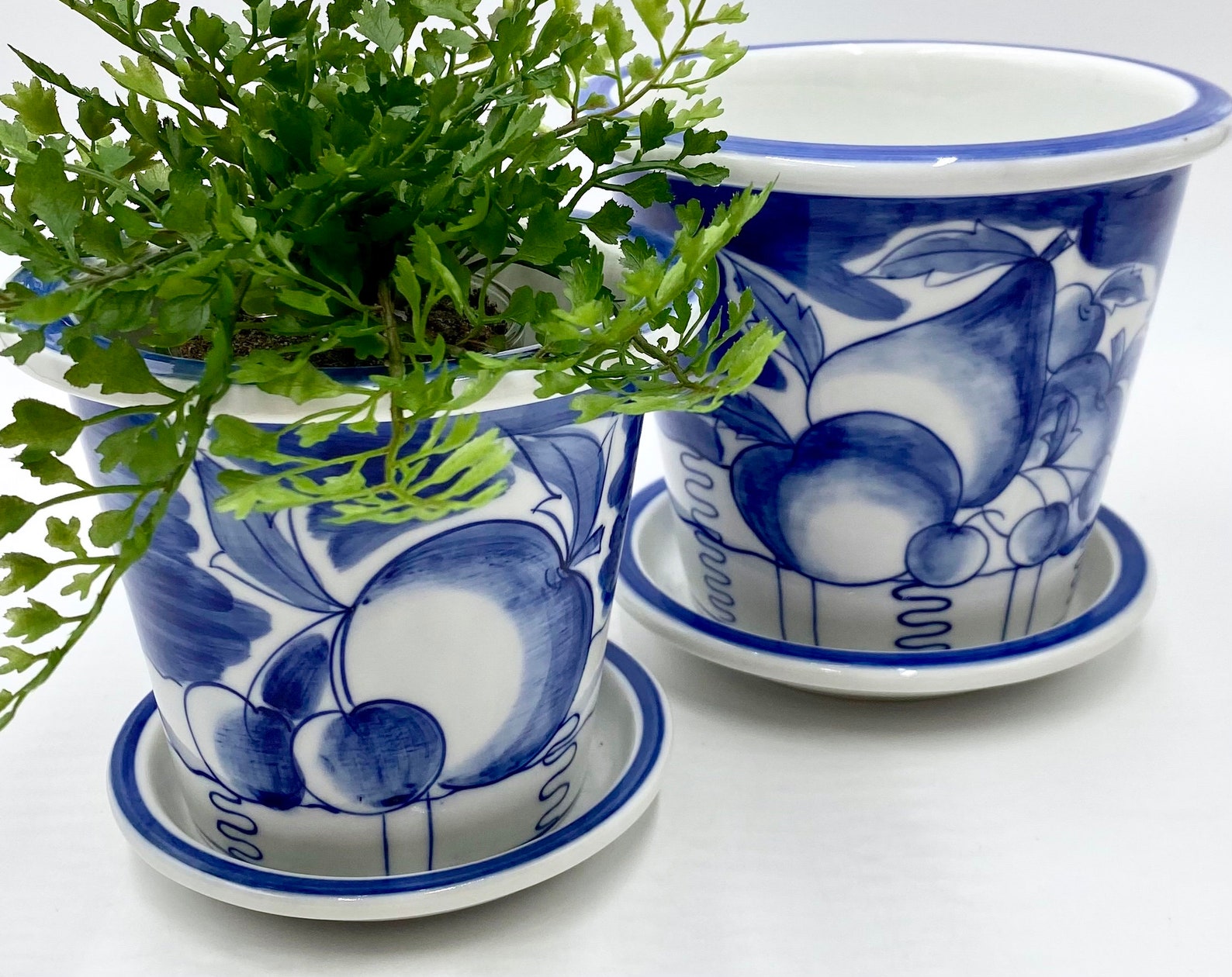 Glazed Ceramic Herb Pots Planters Flower Pots for Windowsill Etsy