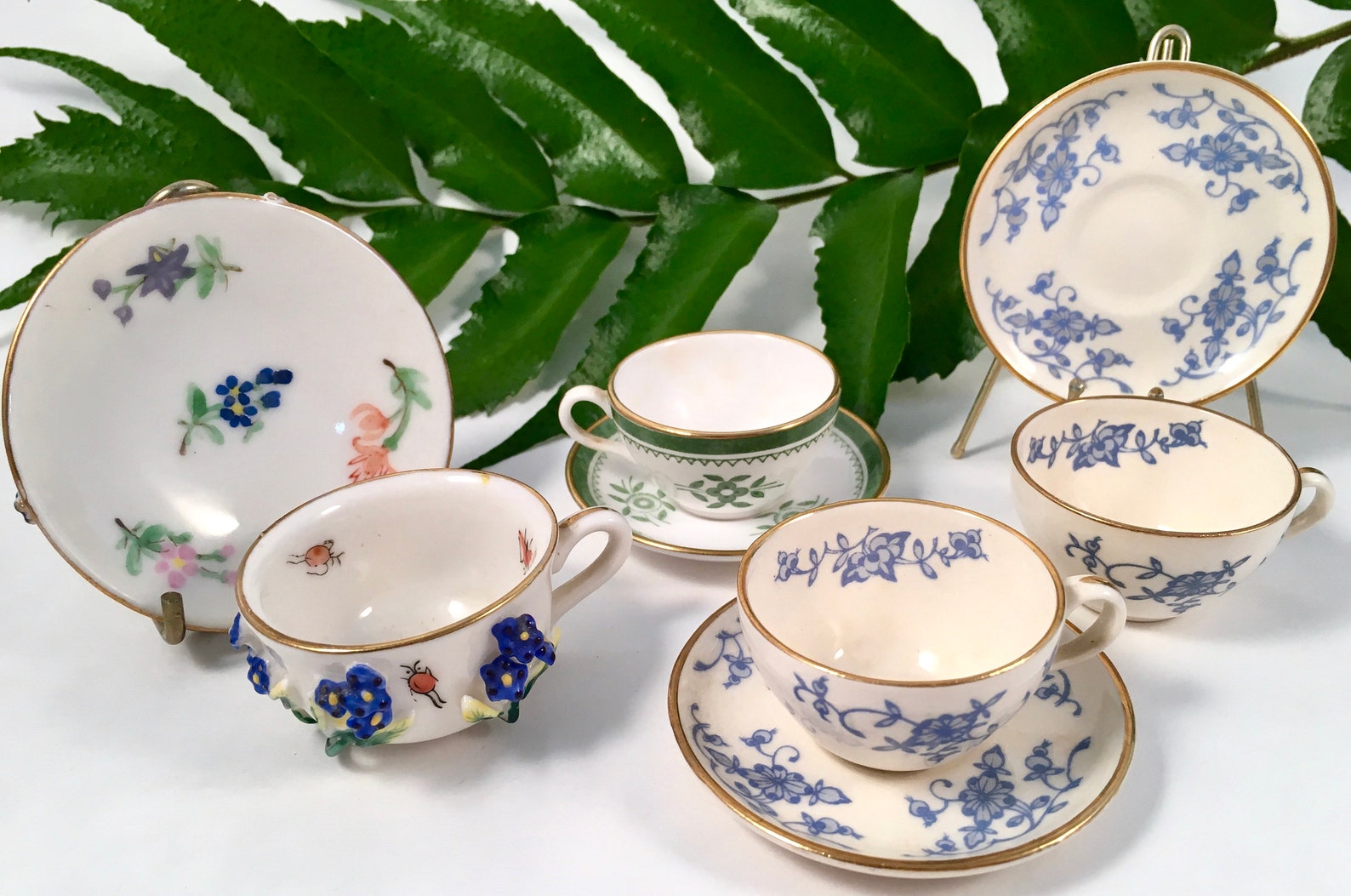 Miniature Bone China Cup and Saucer Sets Collectible Tea Etsy