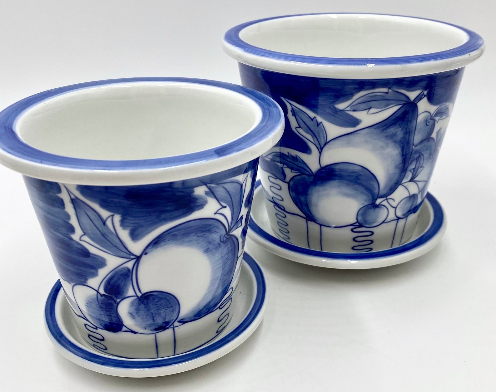 Glazed Ceramic Herb Pots Planters Flower Pots for Windowsill Etsy