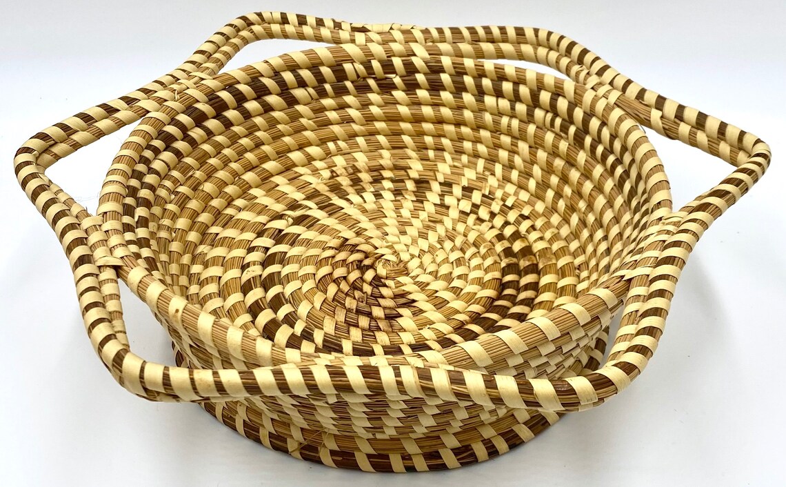 Vintage Gullah Basket Woven Sweetgrass Basket Charleston - Etsy