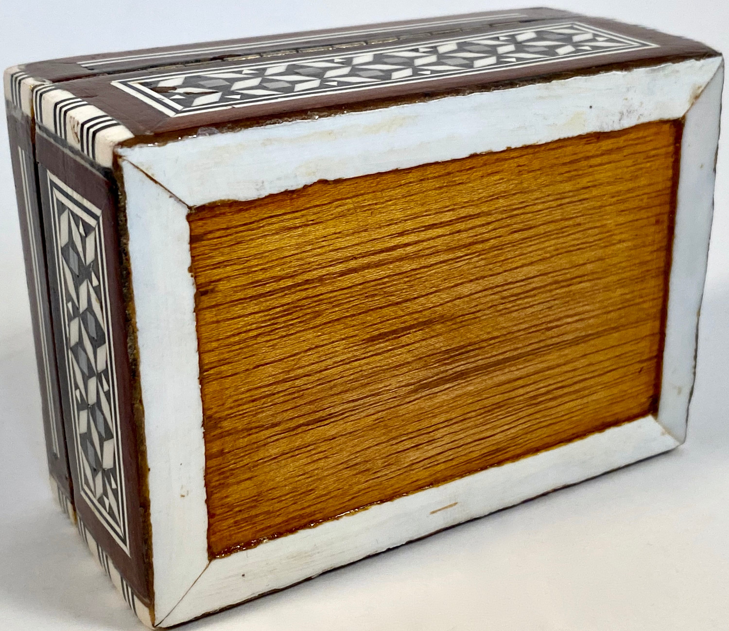 Indo Persian Micro Mosaic Inlaid Wooden Box | Mother of Pearl