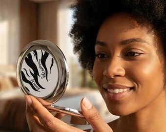 Tiger Stripes Compact Mirror | Dual Magnifying, Travel Gift
