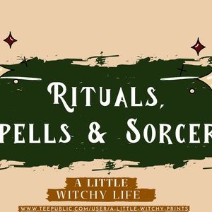 Witchcraft Rituals, Spells, Sorcery: Beginner&#39;s Grimoire (PDF Download)
