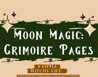 Moon Ritual Grimoire: Lunar Magic Guide for Witches (PDF Download)