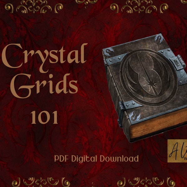 Crystal Grids 101 | Crystal Grid Book of Shadows | Sacred Geometry Reference Guide | PDF Download | Make Your Own Crystal Grid | Baby Witch