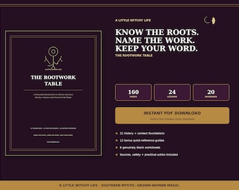 Hoodoo and Rootwork eBook | 160-Page Conjure Study Workbook