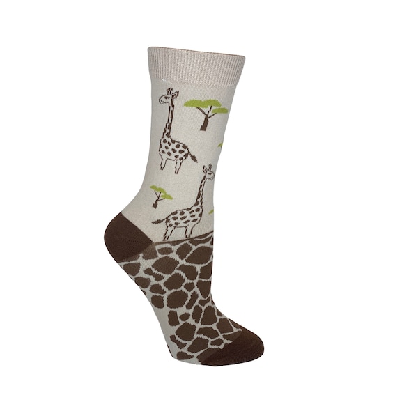 Safari Giraffes, Womens Crew Socks