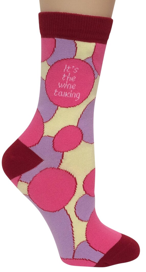 It S The Wine Talking Women S Crew Socks With Etsy