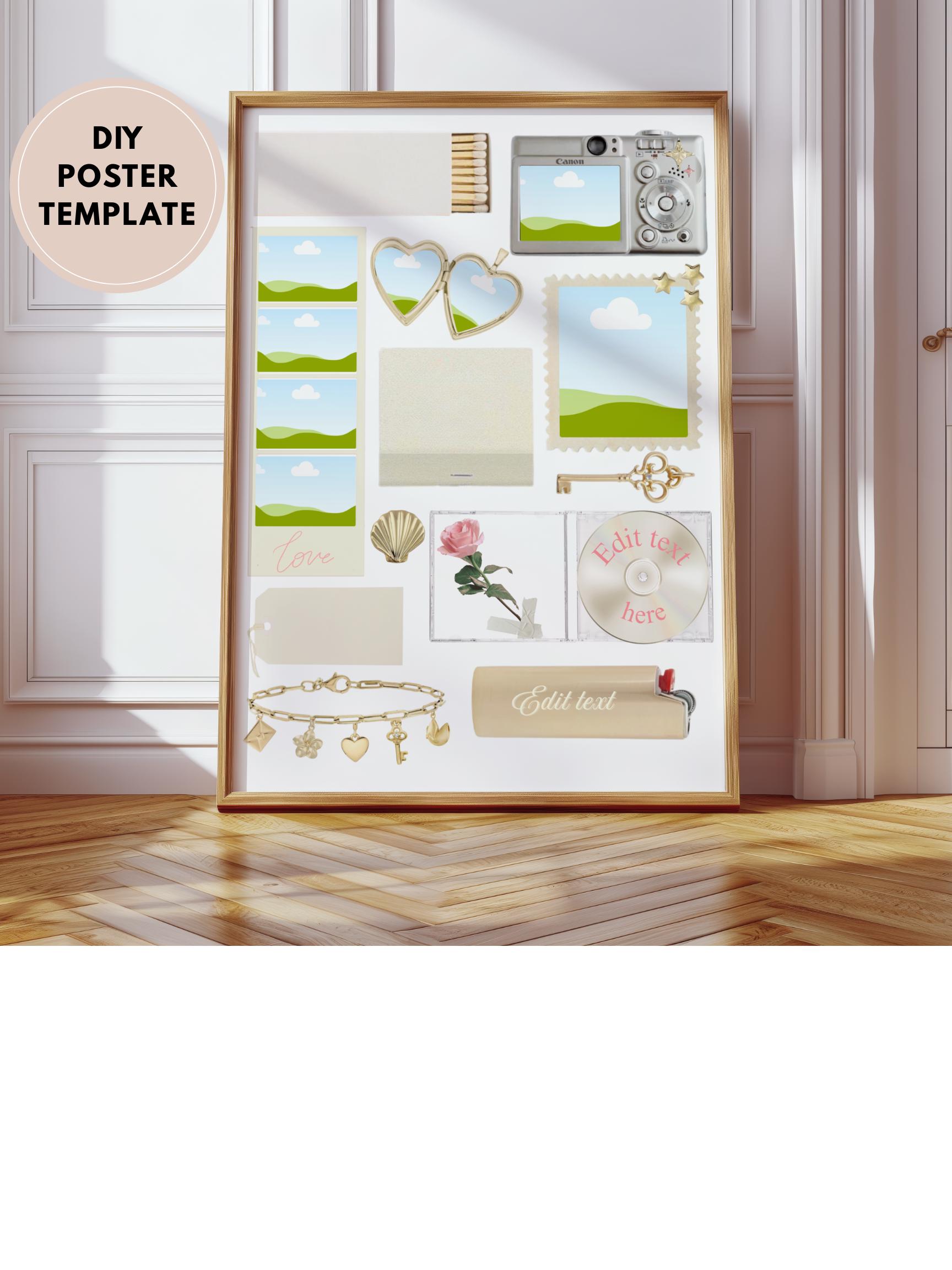 Matchbox Collage Poster Template | Digital Download Template | Blank Template