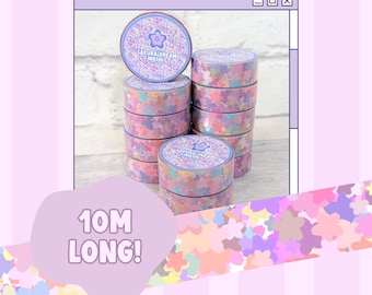 Sakura Dream Floral Paper Washi Tape | Coquette | Cutecore | K Pop | Display | Journal | Kawaii | Y2K |