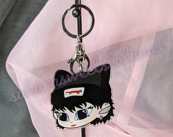 Seonghwa inspired Chibiteez Kitty Hwa Hat Charm Keyring