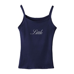 Classic Cursive Embroidered Big Little Tank