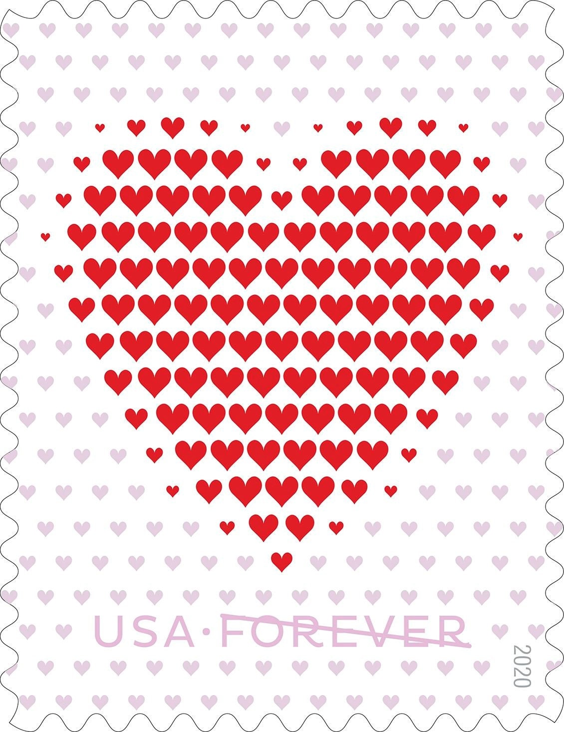 Made of Hearts Sheet of 20 Forever Postage Stamps Scott 5431 Etsy