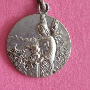 Religious Catholic medal pendant medallion medallion holy charm of St. Michael, Saint Michel the Archangel, Guardian Angel.