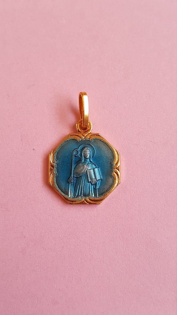 Ancienne médaille religieuse plaqué or - Montres & Bijoux