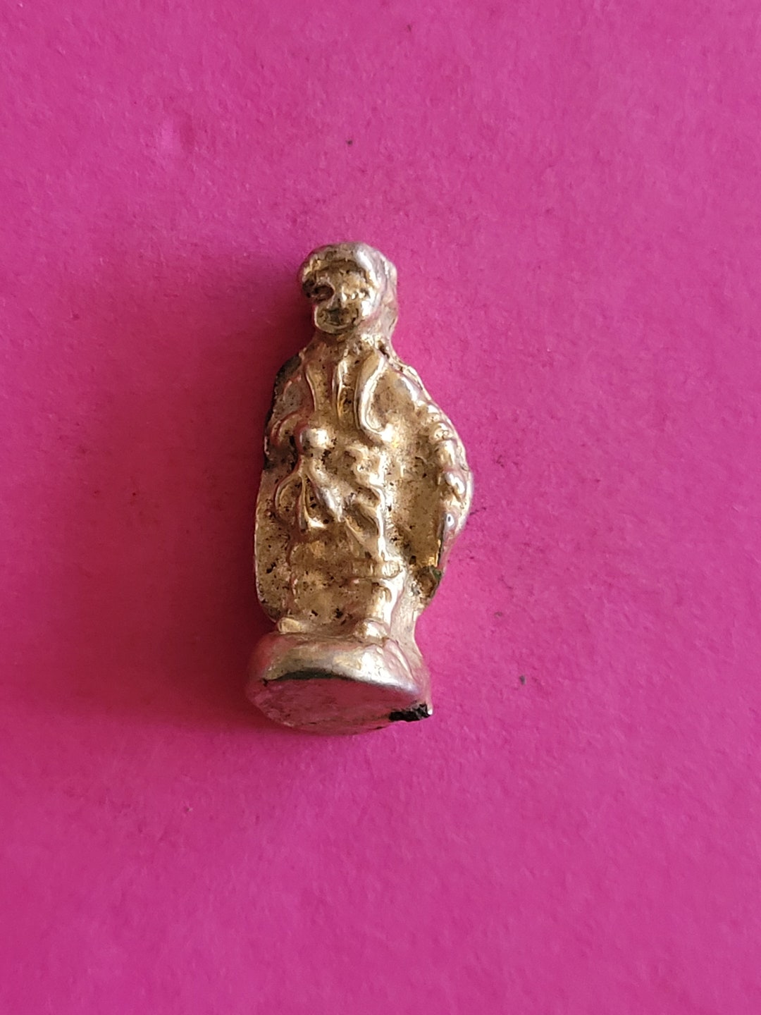 Antique Pocket Shrine, Porta Saint, Traveler's Shrine, Little Statue ...