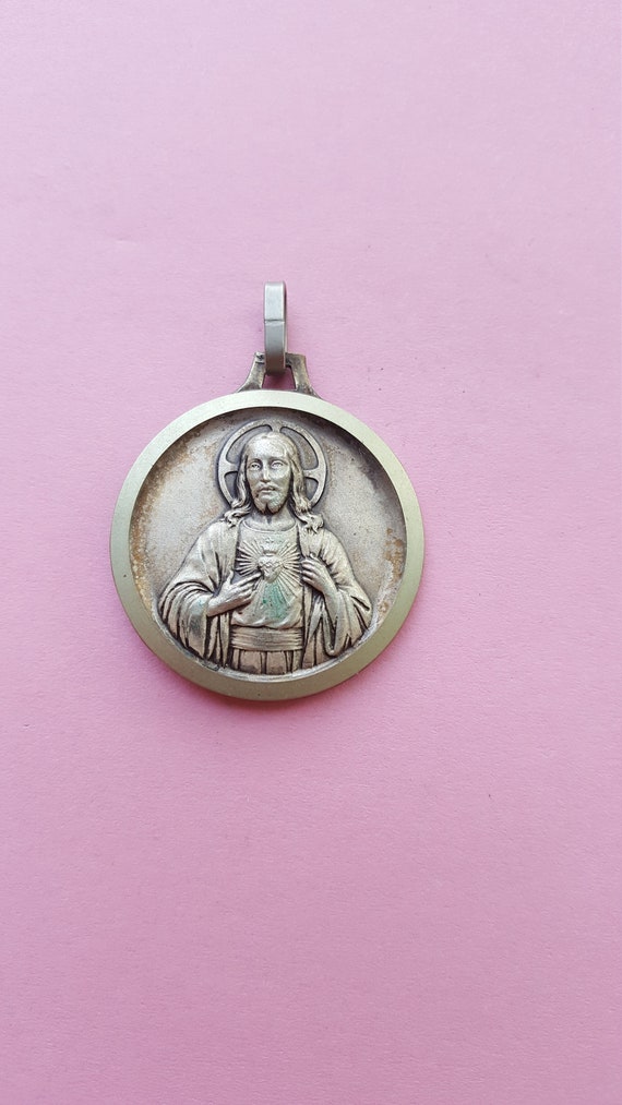 Religious antique French silver(MARKED)catholic ho