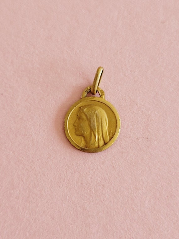 Religious antique gold plated vermeil French cath… - image 1