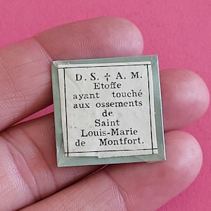 Reliquienschrein eines französischen Kartenschreins, ein gesegnetes Sakrament des Heiligen Louis-Marie Grignion de Montfort und der Heiligen Maria, das eine Reliquie 3. Klasse enthält