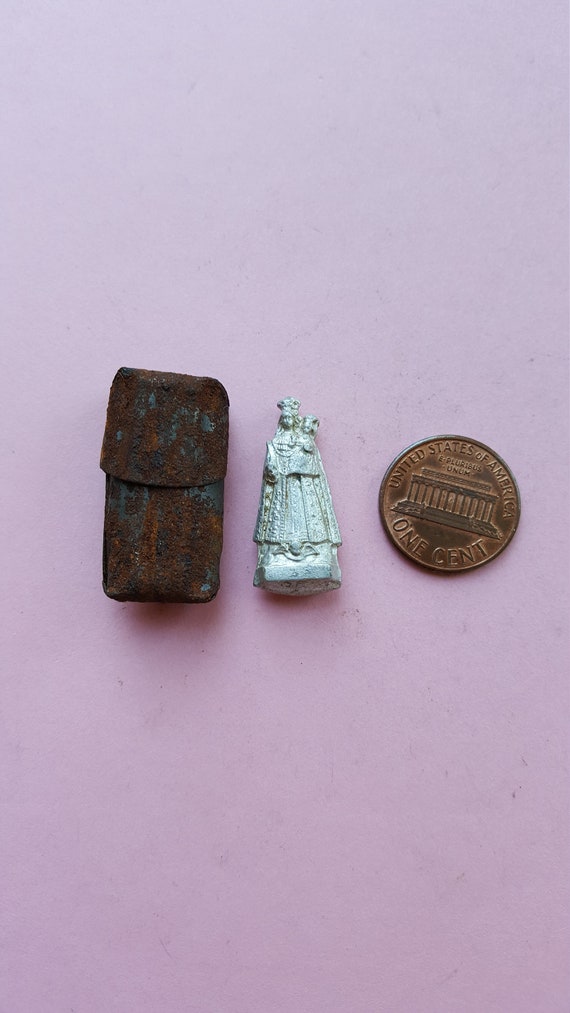 Religious antique German catholic pocket shrine w… - image 3