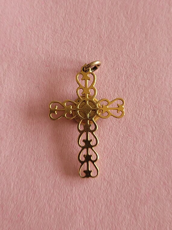 Religious antique catholic gold plated vermeil en… - image 6