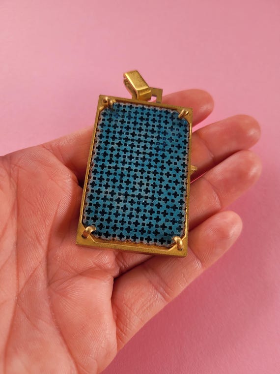 Pendentif Vintage Plaqué Or - Motif Ange / Chérubin, Occasion Porté
