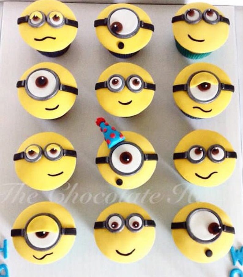 Minions Cupcake Toppers Etsy