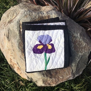 Iris 9 Inch Foundation Paper Quilt Block Pattern.