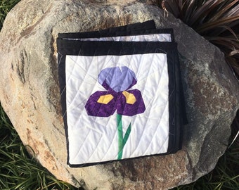 Iris 9 Inch Foundation Paper Quilt Block Pattern.