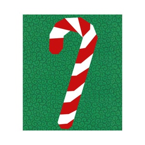 Paper Pieced Candy Cane Quilt Block Pattern image 2