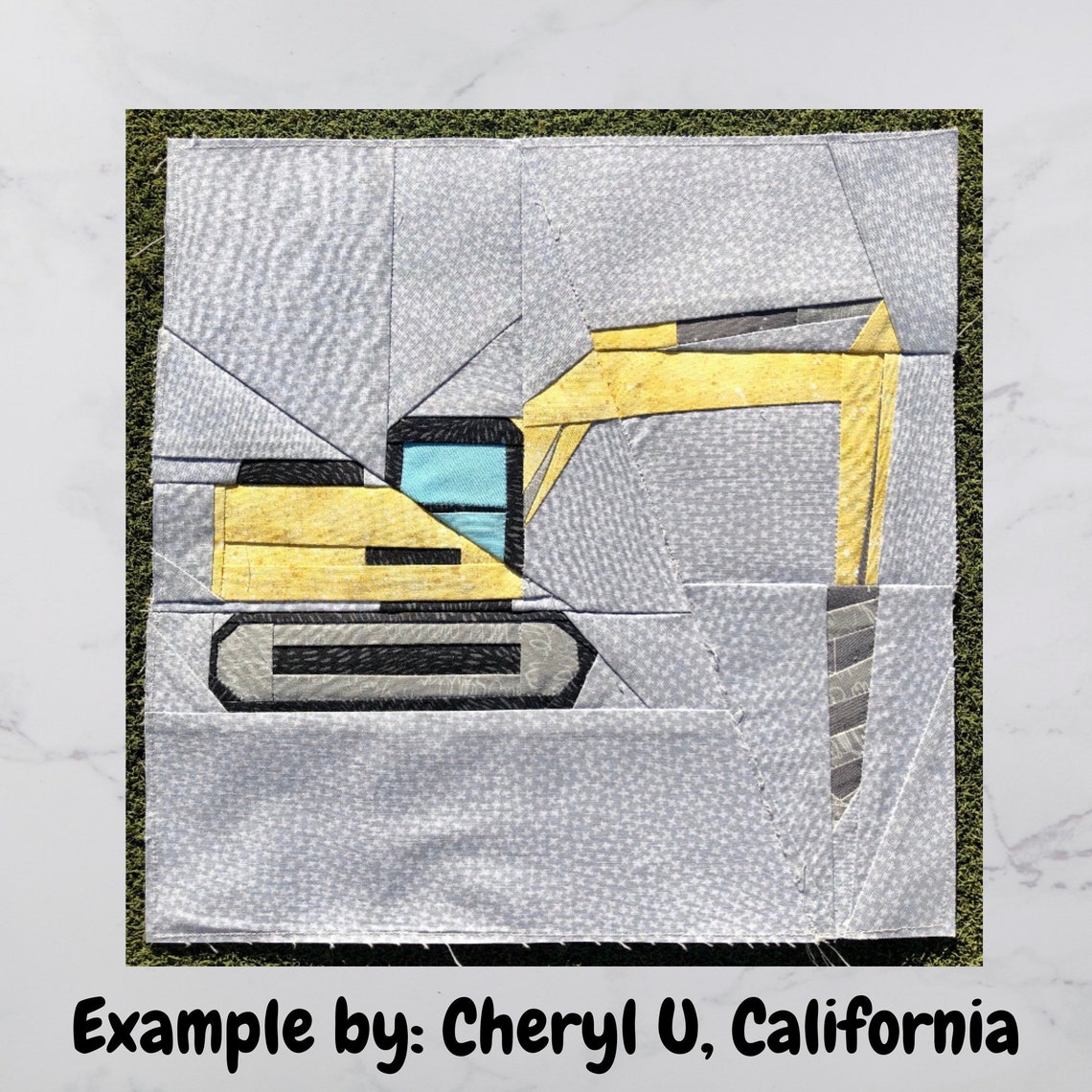 Digger With Auger Drill Bit Paper Pieced Quilt Block Pattern - Etsy
