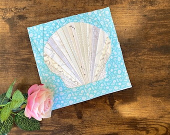 Fan Seashell  paper pieced quilt pattern