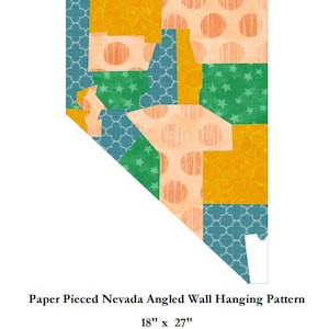 Nevada State Karte Wandbehang PDF Quilt Muster