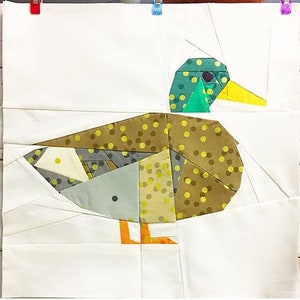 Duck Foundation Paper Piece Quilt Pattern, 12 Inch Quilt Block. image 3