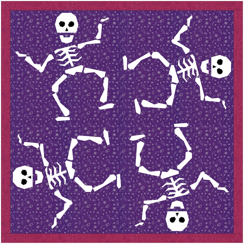 Skeleton Paper Pieced Quilt Block Pattern - Etsy Canada