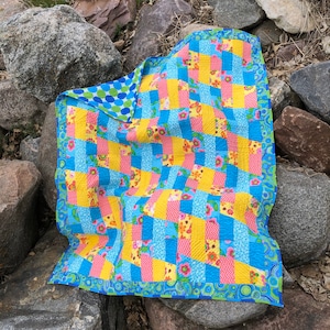 Modern Quilt Pattern - Glass Elevator, Machine Pieced PDF Quilt Pattern