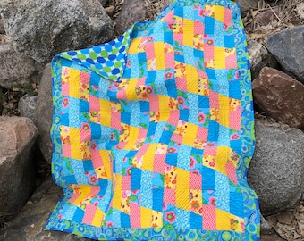 Modern Quilt Pattern - Glass Elevator, Machine Pieced PDF Quilt Pattern