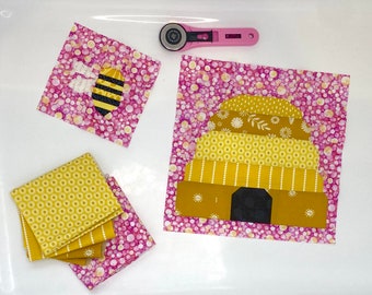 Beehive Paper Pieced Modern Quilt Pattern